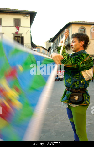 Sansepolcro Palio da Balestra September 2006 Tuscany Italy upright vertical portrait Stock Photo