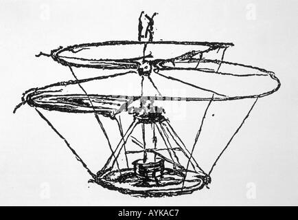 leonardo helicopter vinci da alamy