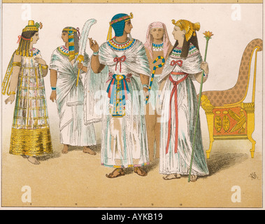 Various Egyptian costume: Left to right - Princess, Prince, King ...