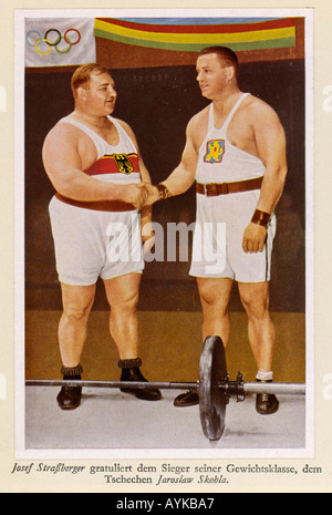 Olympics 1932 Weightlift Stock Photo