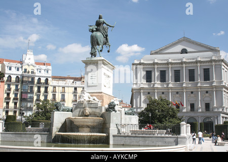 Royal Palace Madrid Spain Plaza de Oriente Stock Photo