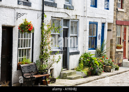 The High Street in Staithes, North Yorkshire Stock Photo