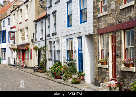 The High Street in Staithes, North Yorkshire Stock Photo