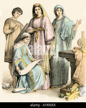 Christians in the time of ancient Rome. Hand-colored print Stock Photo ...