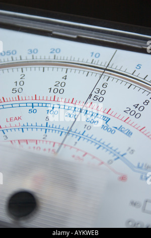 close up of analog multimeter Stock Photo