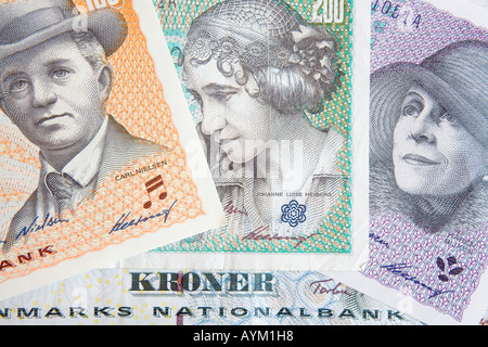 Detail of Danish Kroner Stock Photo