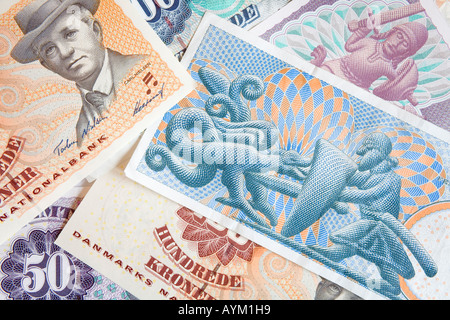 Detail of Danish Kroner Stock Photo