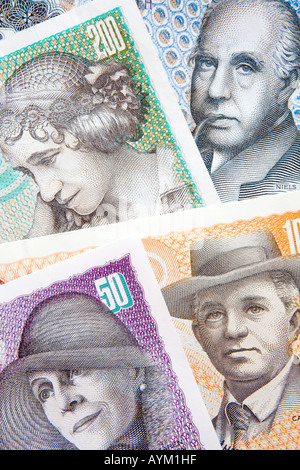 Detail of Danish Kroner Stock Photo