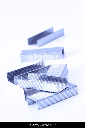 Staples on white Background Stock Photo