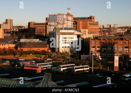 Quarry Hill Leeds from New York Street Leeds Playhouse and bus station Stock Photo