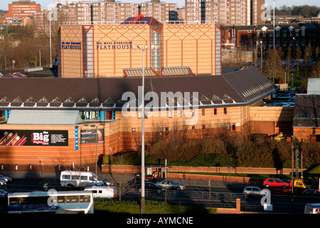 Quarry Hill Leeds from New York Street Leeds Playhouse and bus station Stock Photo