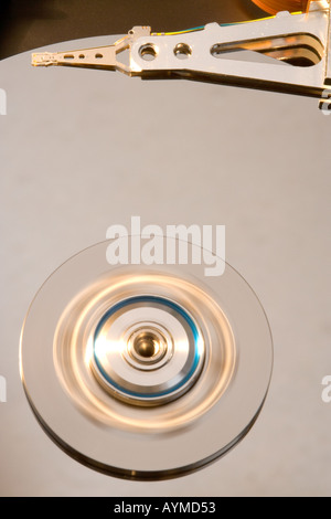 Hard Disc Drive and still data arm close up Stock Photo