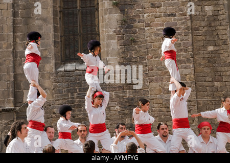 Sant Josep Oriol traditional festival in the Barcelona streets.  Barcelona, Catalonia, Spain Stock Photo