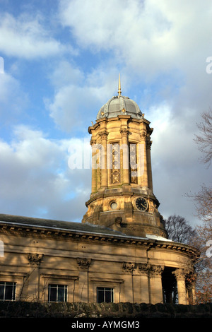 United Reform Church in Saltaire from Saltaire station World Heritage Site Stock Photo