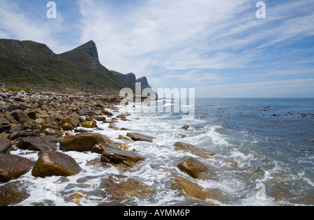 View towards Paulsberg along the coast of the Cape of Good Hope Nature Reserve South Africa Stock Photo