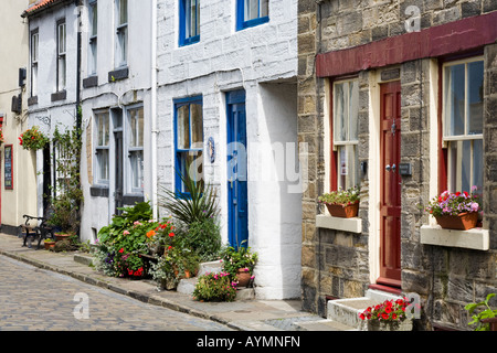 The High Street in Staithes, North Yorkshire Stock Photo