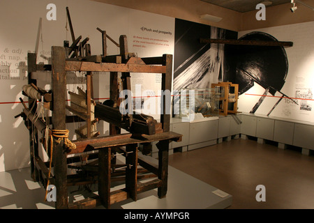 Oxfordshire Banbury Museum Treasures Gallery Weaving Loom Stock Photo