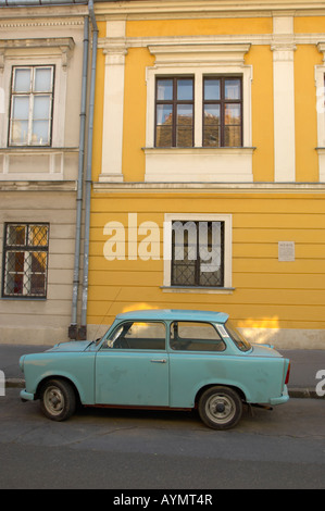 Trabant in the Castle area of Budapest Hungary Stock Photo