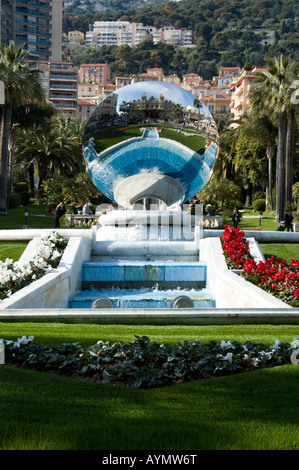 a Garden in Place du Casino, Monte Carlo, Monaco Stock Photo