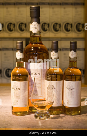 Oban Malt Scotch Whisky distillery in the Scottish west coast port of Oban, Argyll, Scotland uk Stock Photo