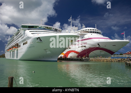 Cruise Ships at Heritage Quay, St John's, Antigua Stock Photo