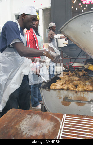 Caribbean food at Notting Hill Carnival 2008 Stock Photo - Alamy