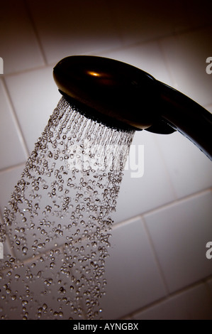 Water flowing from shower in the bathroom Stock Photo - Alamy