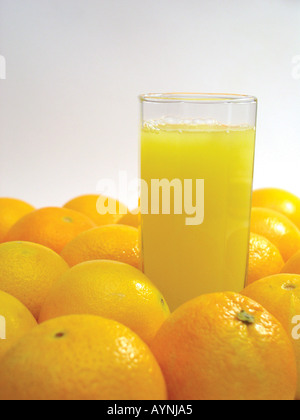 Frisch gepresster Orangensaft Stock Photo