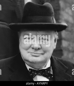 Sir Winston Churchill British wartime leader. 1940's image. From the ...