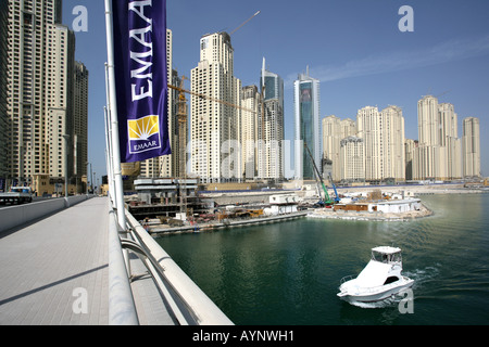 ARE United Arab Emirates Dubai 29 10 2006 Dubai Marina artificial yacht harbour Real Estate developing area Stock Photo