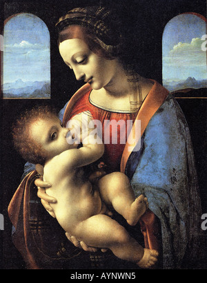 Madonna Litta by Leonardo da Vinci Stock Photo