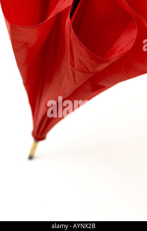 Geschlossener roter Regenschirm Stock Photo