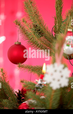 Decorated Christmas tree, part of Stock Photo