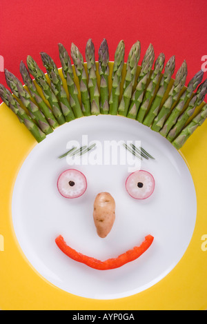 Vegetable face Stock Photo
