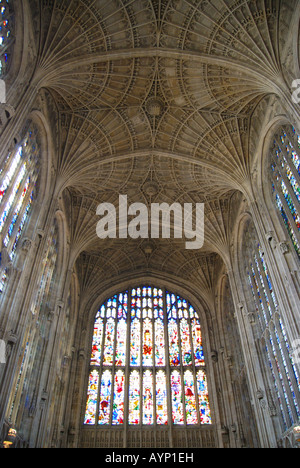 Fan vaulted nave, King's College Chapel, King's College, Cambridge, Cambridgeshire, England, United Kingdom Stock Photo