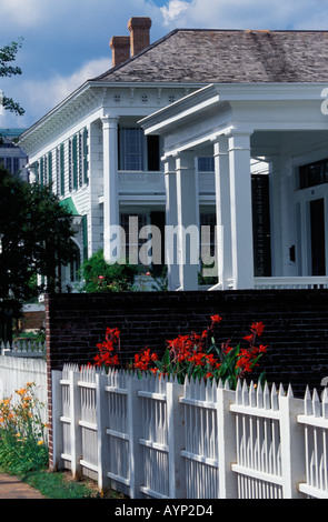 Restored 19th century homes in Old Alabama Town, Montgomery Alabama USA Stock Photo