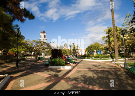 Plaza in Los Sauces Stock Photo