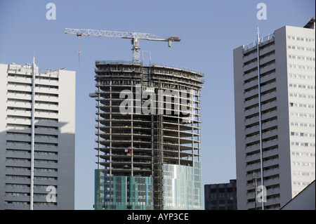 Beetham Tower at Holloway Circus a mixed use tower block being built in the centre of Birmingham England UK Stock Photo