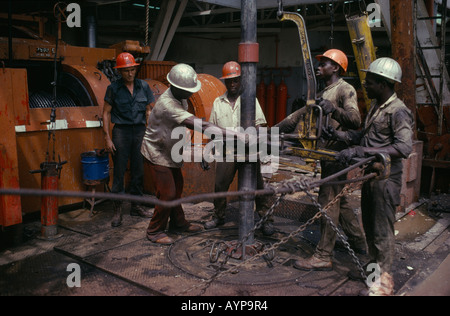 NIGERIA West Africa Rivers State Petroleum Industry Workers On Oil Rig nigeria-west-africa-rivers-state-petroleum-industry-workers-on-oil-rig