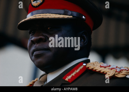 UGANDA East Africa People Portraits Politics Portrait of General Idi Amin in military uniform President of Uganda 1971 to 1979 Stock Photo