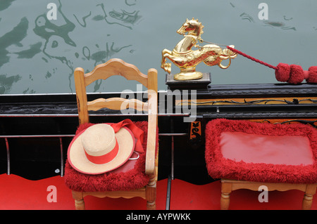 Detail, gondola, Venice, Veneto, Italy, Europe Stock Photo