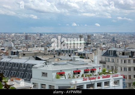 View over the city seen from Sacré-Coeur, Paris, France Stock Photo