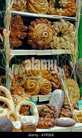 Various kinds of bread Stock Photo