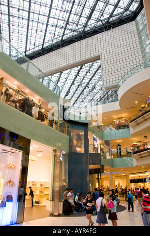 Interior of shopping mall in Singapore Stock Photo