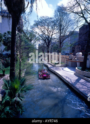 spring at the River Walk San Antonio Texas USA. Photo by Willy Matheisl Stock Photo