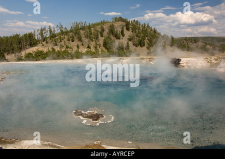 Excelsior Geyser in Midway Geysir Basin, Yellowstone National Park, Wyoming, USA Stock Photo