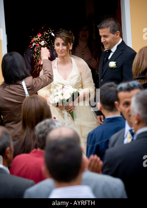 Wedding in the mountain village of Fonni, Sardinia, Italy Stock Photo