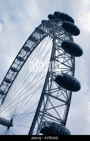 Gondolas on the London Eye ferris wheel, London, England, UK Stock Photo