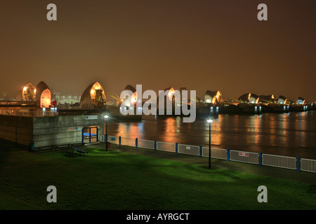 Thames Barrier, flood barrier, Greenwich, London, England, UK Stock Photo