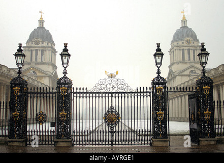 Winter view of the Old Royal Naval College, Greenwich Stock Photo